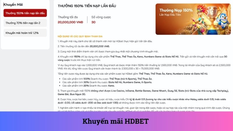 Khuyến mãi hấp dẫn tại nhà cái