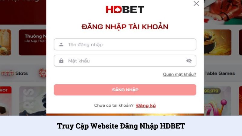 Khách hàng truy cập trang chủ của nhà cái HDBET